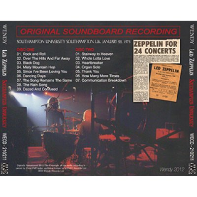 画像2: LED ZEPPELIN / SOUTHAMPTON UNIVERSITY 【2CD】