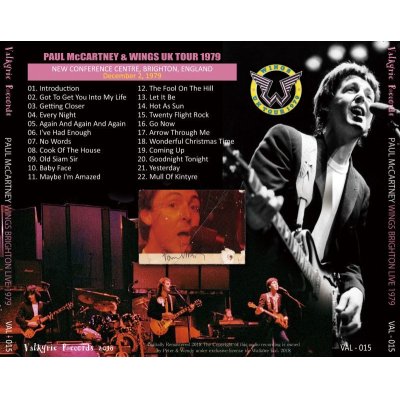 画像2: PAUL McCARTNEY / WINGS BRIGHTON LIVE 1979 【1CD】