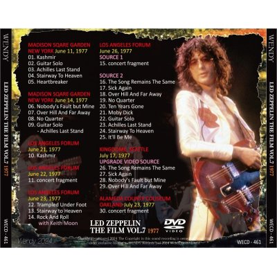 画像2: LED ZEPPELIN THE FILM VOL.7 1977 DVD