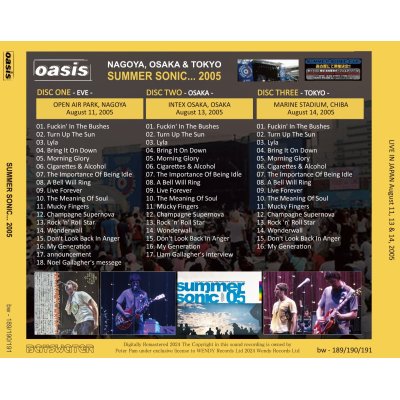 画像2: OASIS 2005 SUMMER SONIC 3CD