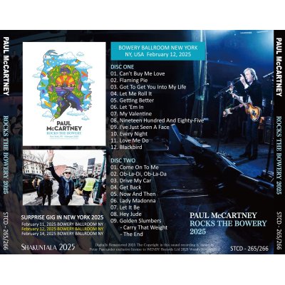 画像2: PAUL McCARTNEY 2025 ROCKS THE BOWERY 2CD