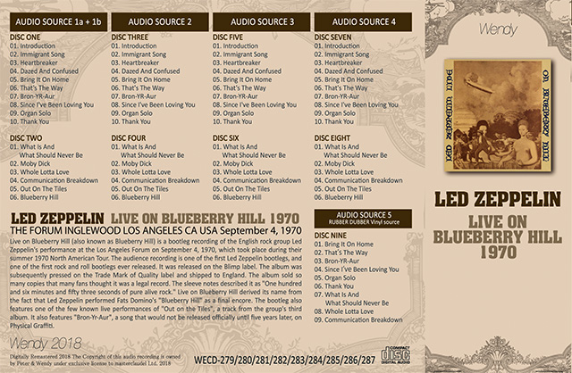 LED ZEPPELIN / LIVE ON BLUEBERRY HILL 1970 【9CD】