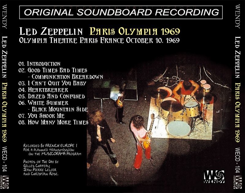 LED ZEPPELIN / PARIS OLYMPIA 【1CD】 - BOARDWALK