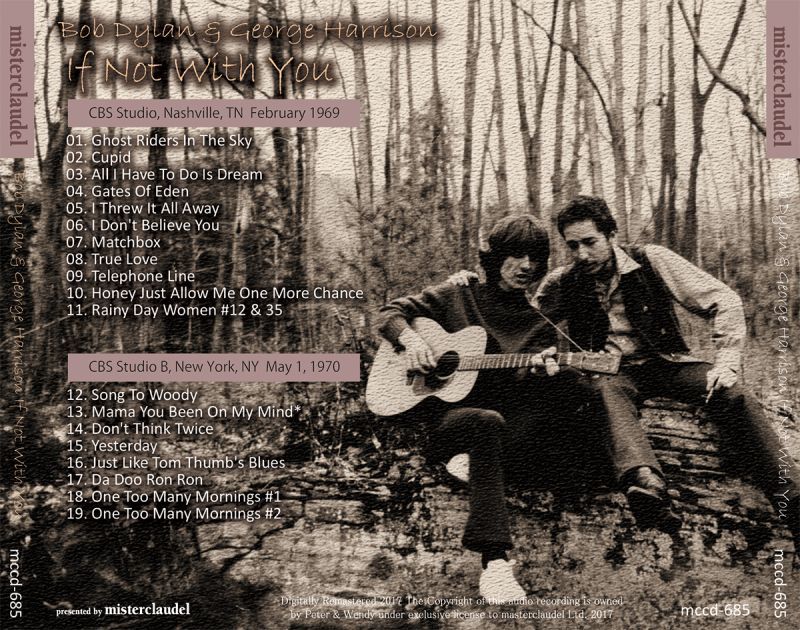 BOB DYLAN & GEORGE HARRISON / IF NOT WITH YOU 【1CD】