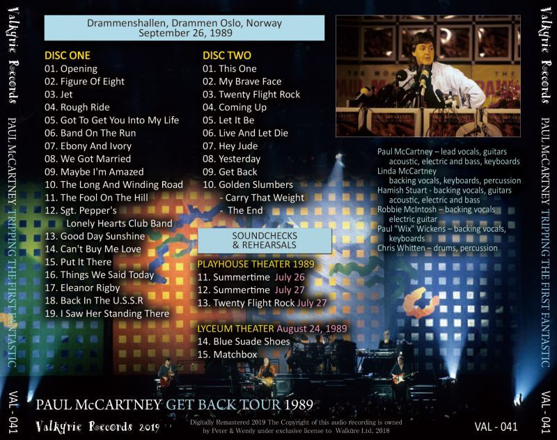 PAUL McCARTNEY / TRIPPING THE FIRST FANTASTIC 1989 【2CD】