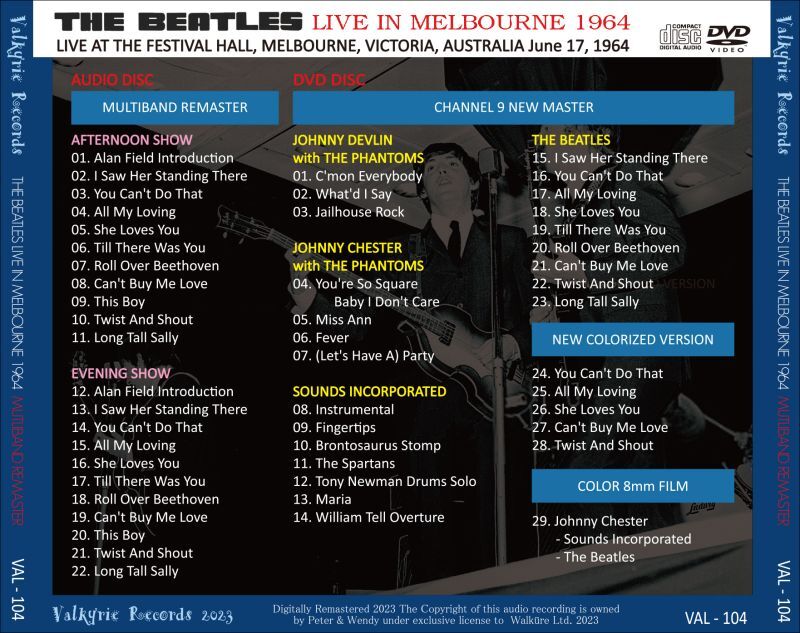 THE BEATLES 1964 LIVE IN MELBOURNE MULTIBAND REMASTER CD+DVD