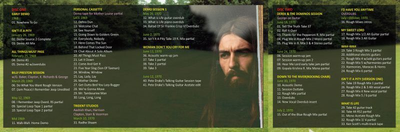 GEORGE HARRISON ALL THINGS MUST PASS SESSIONS II 3CD